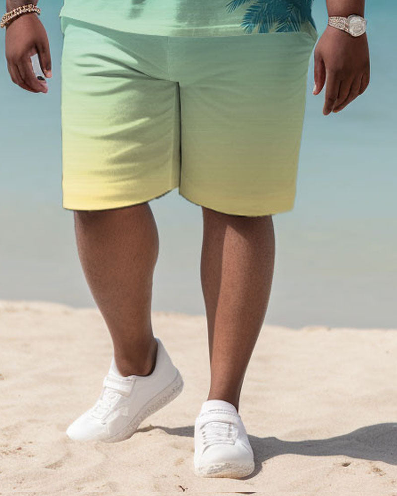 Big & Tall Hawaiian Gradient Jeans for big men view 3
