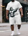 Big & Tall Graphic T-Shirt Shorts Set for big men view 1