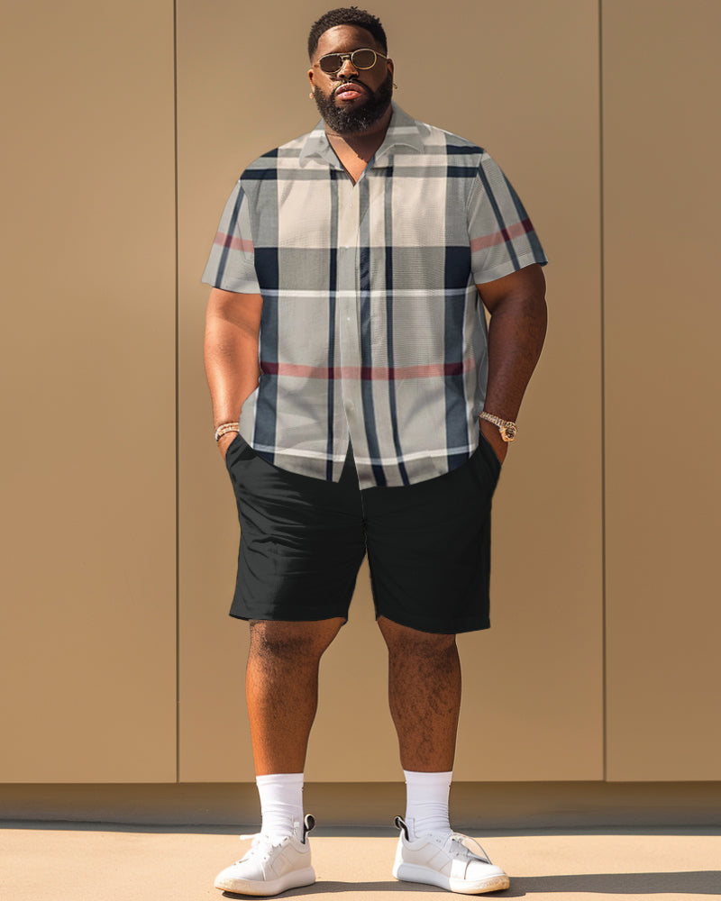 Big & Tall Plaid Graphic Jeans for big men view 2