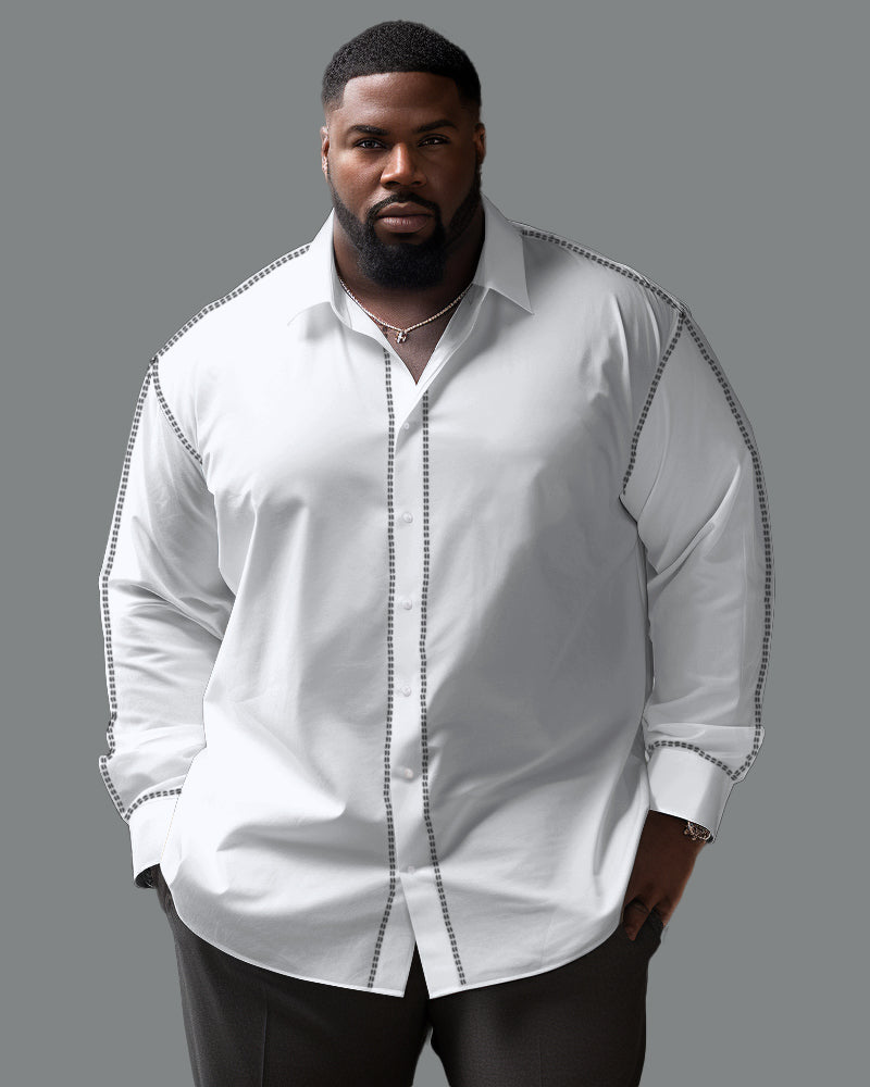 Big & Tall Streetwear Long Sleeve Shirt for big men view 2