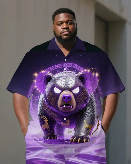 Big & Tall Gradient T-Shirt Pants Set for big men view 2