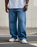 Big & Tall Blue Denim Washed Jeans for big men view 1