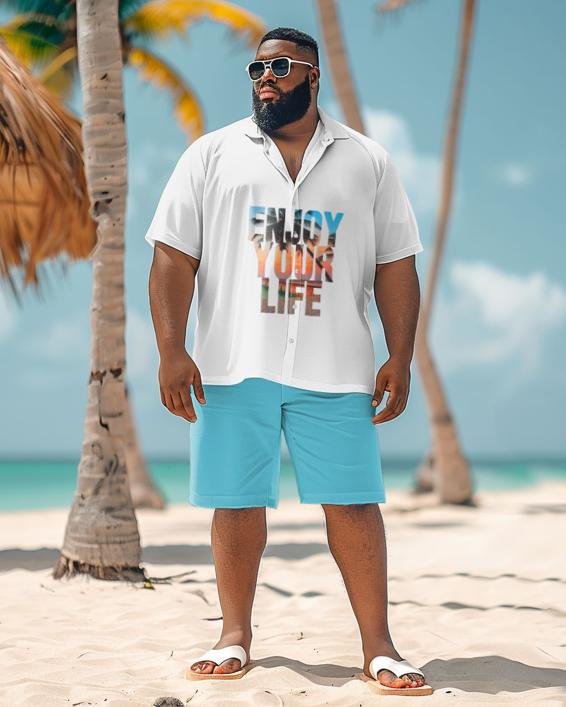 Big & Tall Hawaiian Graphic Jeans for big men view 1