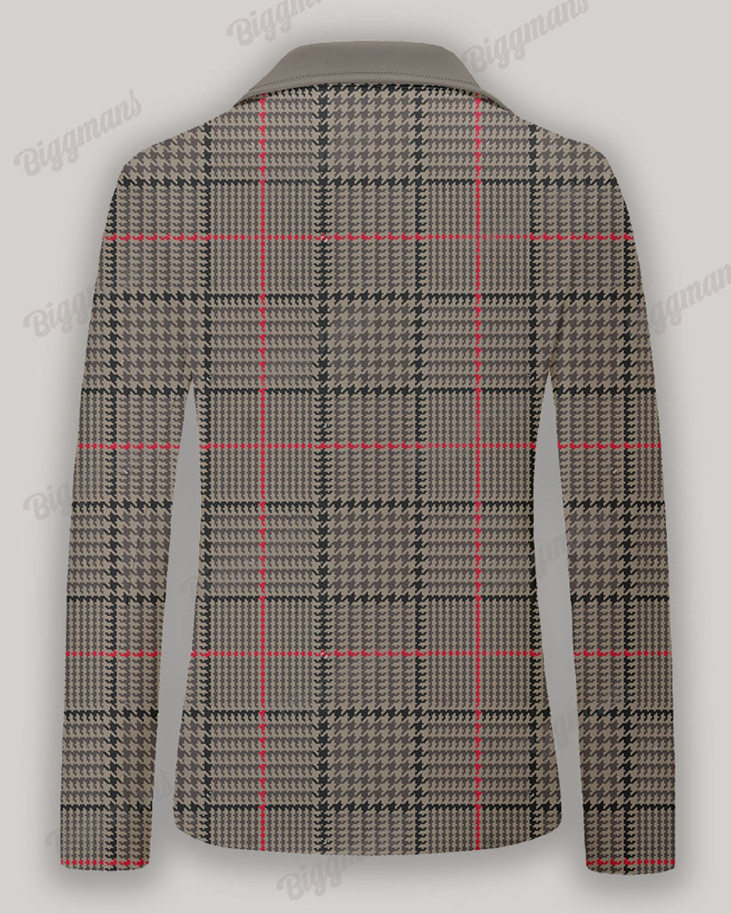 Big & Tall Brown Plaid Graphic Two-piece Set for big men view 4