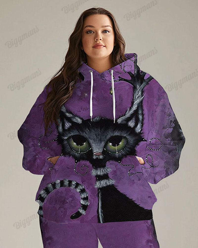 Big & Tall Graphic Hoodie Sweatpants Set for big men view 2