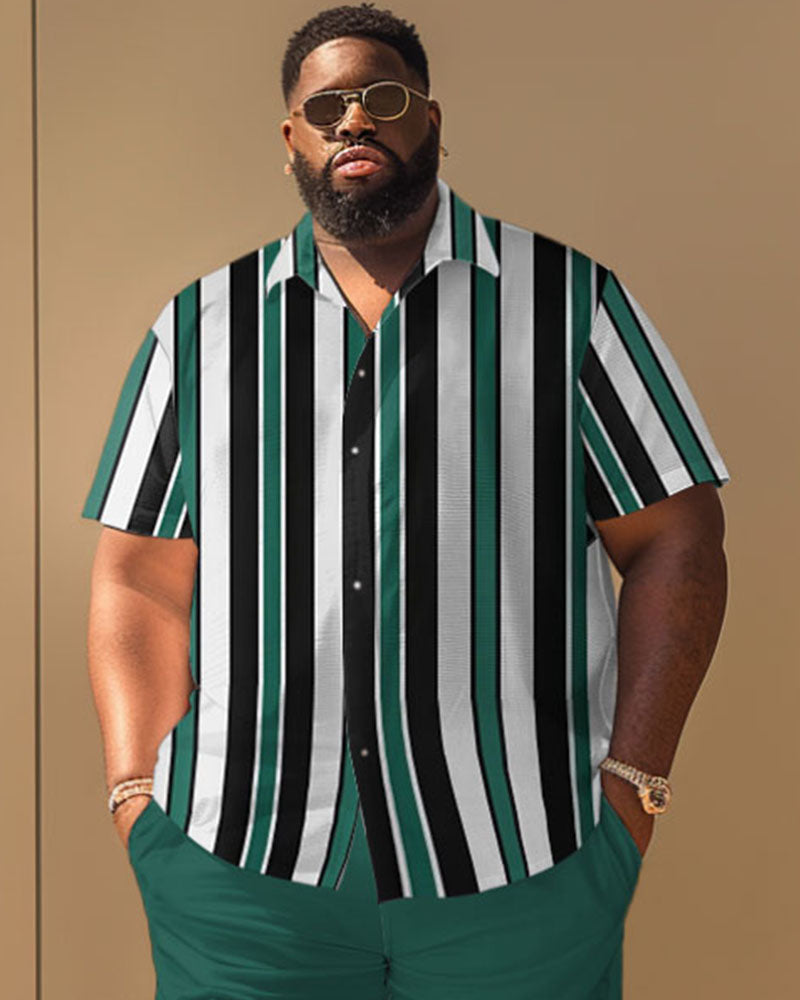 Big & Tall Striped Graphic Jeans for big men view 3