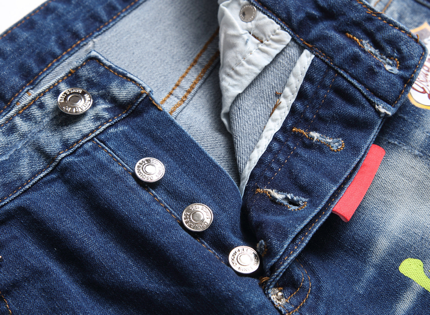 Big & Tall Denim Graphic Graffiti Jeans for big men view 6