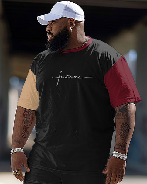 Big & Tall Streetwear Two-piece Set for big men view 2