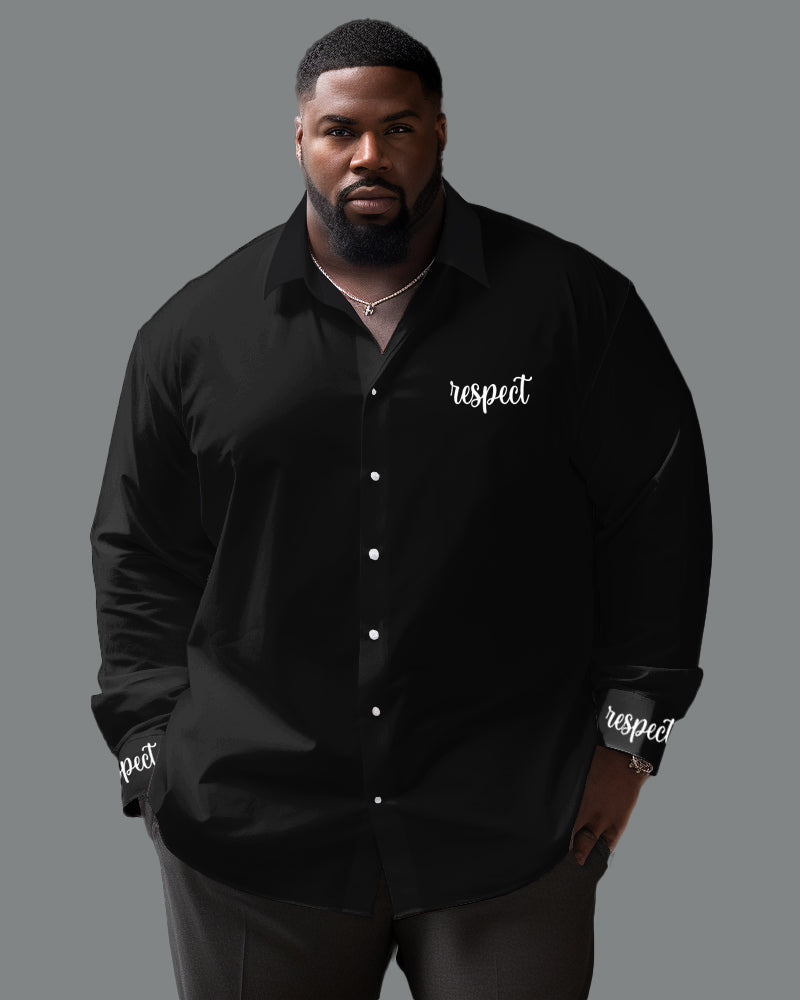 Big & Tall Streetwear Long Sleeve Shirt for big men