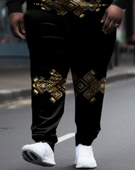 Big & Tall Athletic Hoodie Sweatpants Set for big men view 3