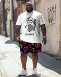 Big & Tall Graphic Skull Two-piece Set for big men view 1
