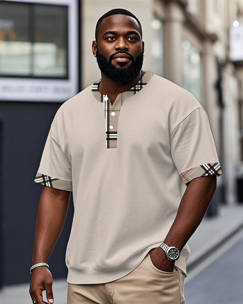 Big & Tall Plaid Graphic T-Shirt for big men view 1