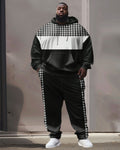 Big & Tall Colorblock Hoodie Sweatpants Set for big men view 1