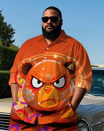 Big & Tall Graffiti Shirt Pants Set for big men view 2