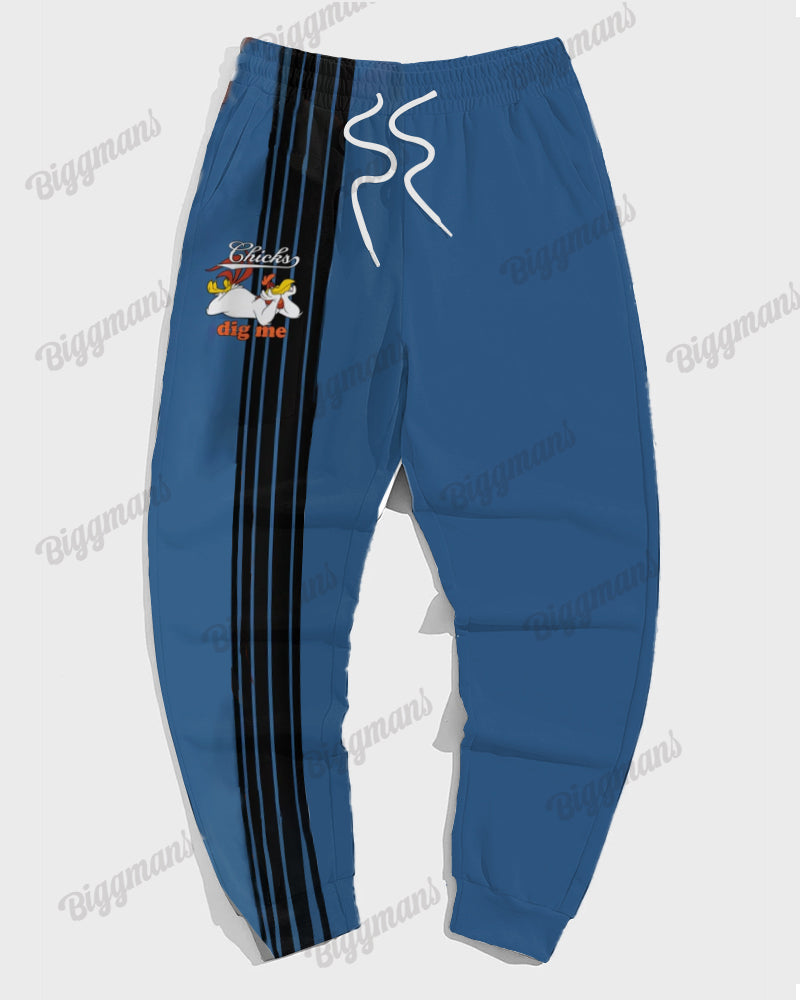 Big & Tall Streetwear Hoodie Sweatpants Set for big men view 3