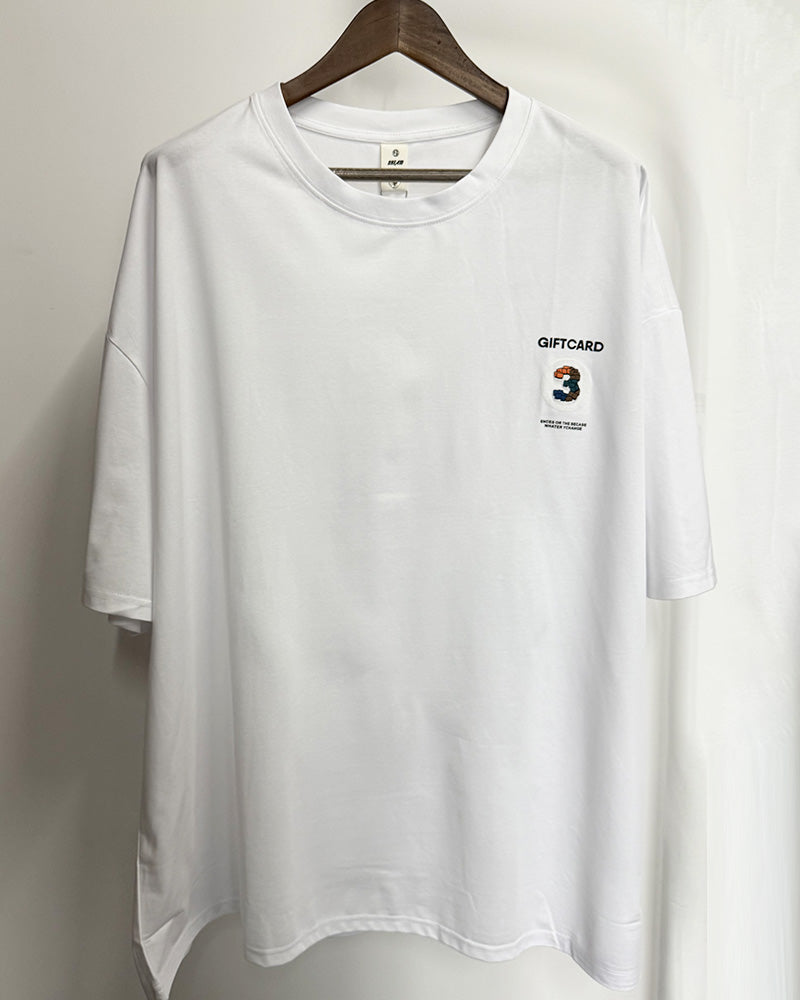 Big & Tall Solid Color Graphic Streetwear T-Shirt for big men view 2