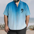 Big & Tall Hawaiian Gradient Short Sleeve Shirt for big men