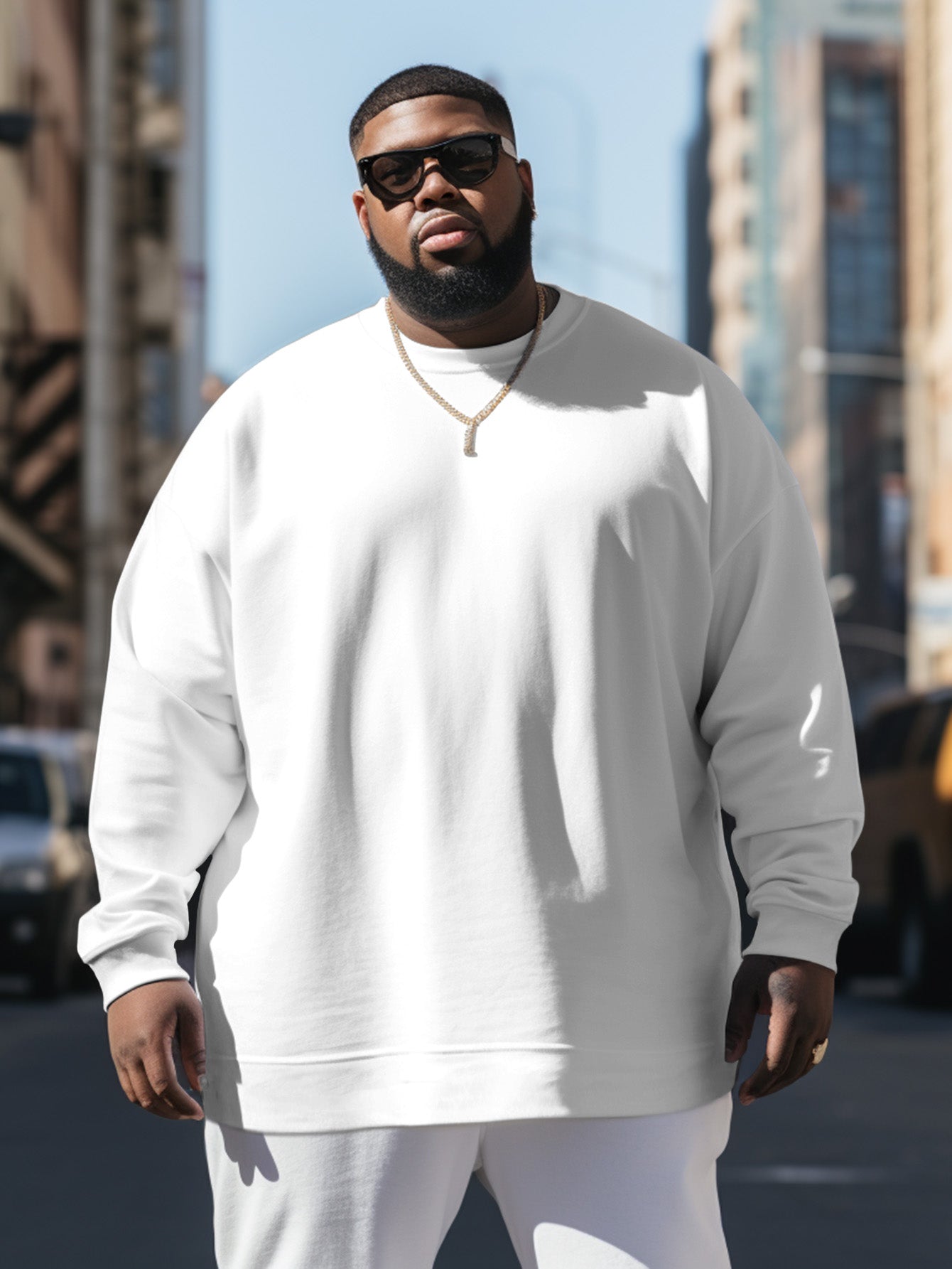 Big & Tall Solid Color Streetwear Men's Clothing for big men view 3