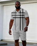 Big & Tall Gray Hawaiian Colorblock Jeans for big men view 1