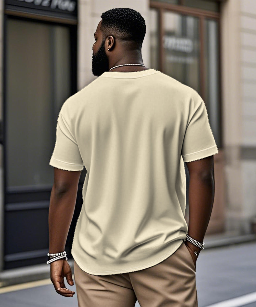 Big & Tall Yellow Plaid Graphic T-Shirt for big men view 2