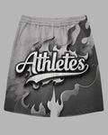 Big & Tall Gray Graphic Streetwear Shorts for big men