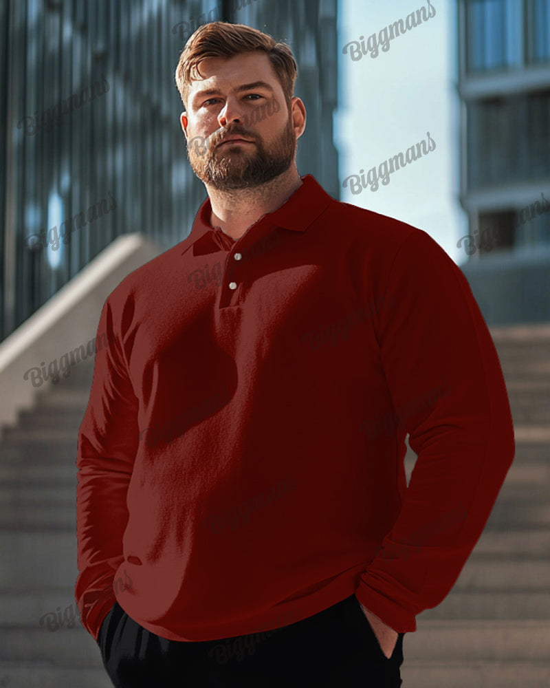 Big & Tall Solid Color Polo Shirt for big men view 10