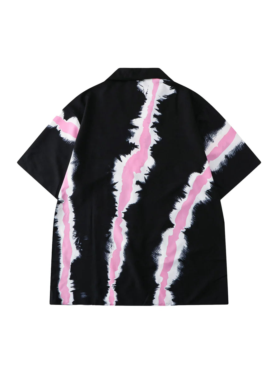 Big & Tall Gradient Graphic T-Shirt Shorts Set for big men view 6