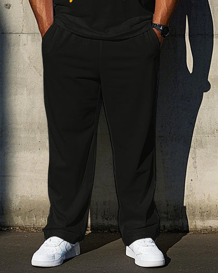 Big & Tall Splash Ink T-Shirt Pants Set for big men view 3