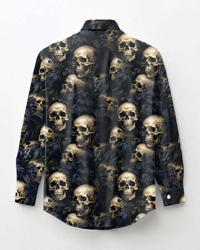Big & Tall Graphic Skull Shirt Pants Set for big men view 3