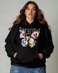 Big & Tall Geometric Floral Hoodie Sweatpants Set for big men view 1