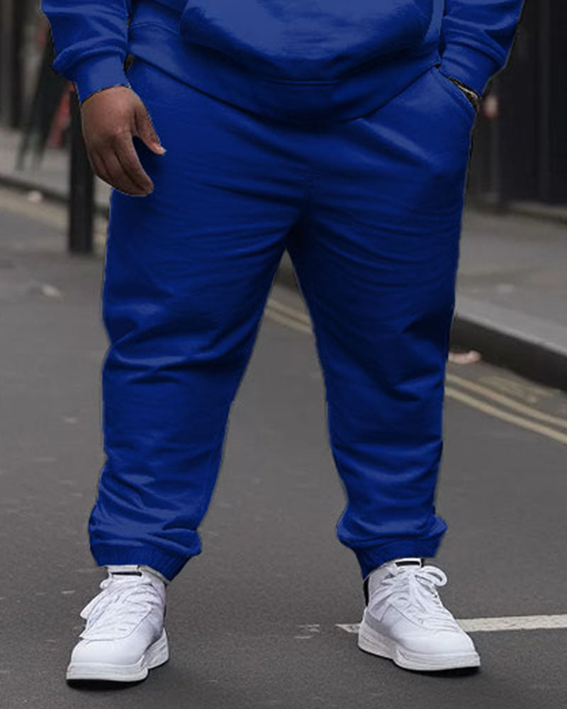 Big & Tall Graphic Hoodie Sweatpants Set for big men view 3