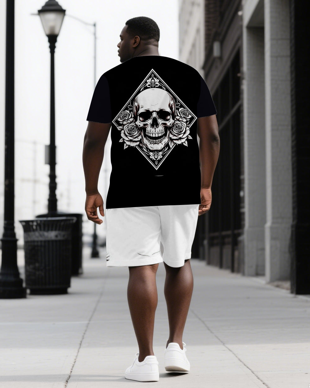 Big & Tall Graphic Skull Two-piece Set for big men view 1