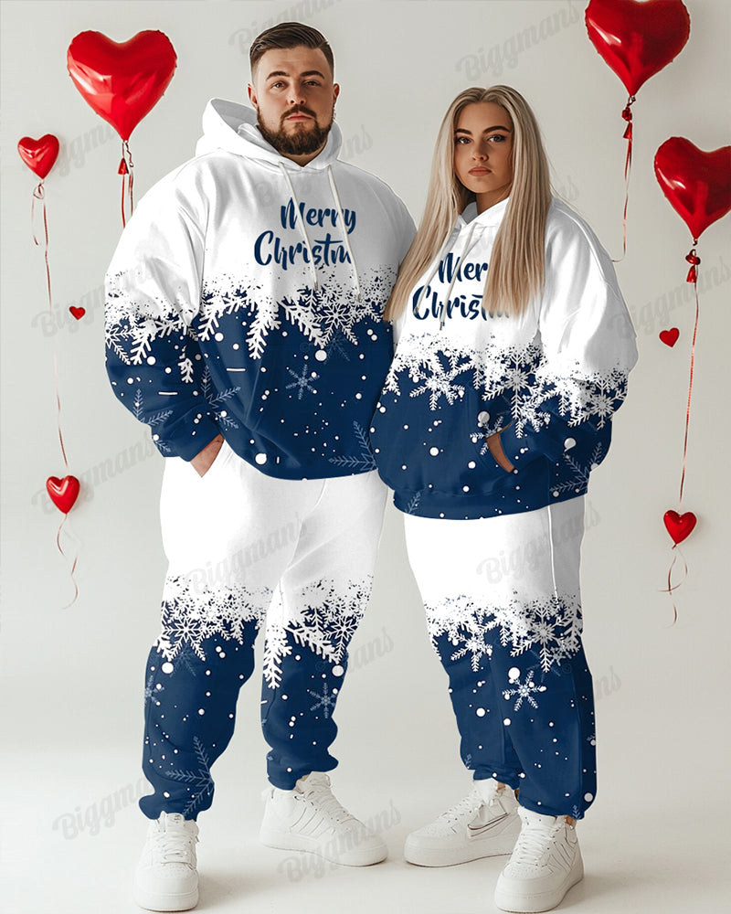 Big & Tall Blue Graphic Streetwear Hoodie for big men view 1