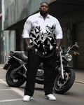 Big & Tall Gradient Geometric Two-piece Set for big men view 1