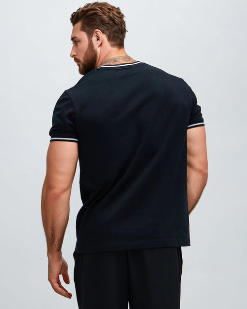 Big & Tall Black Graphic T-Shirt for big men view 2