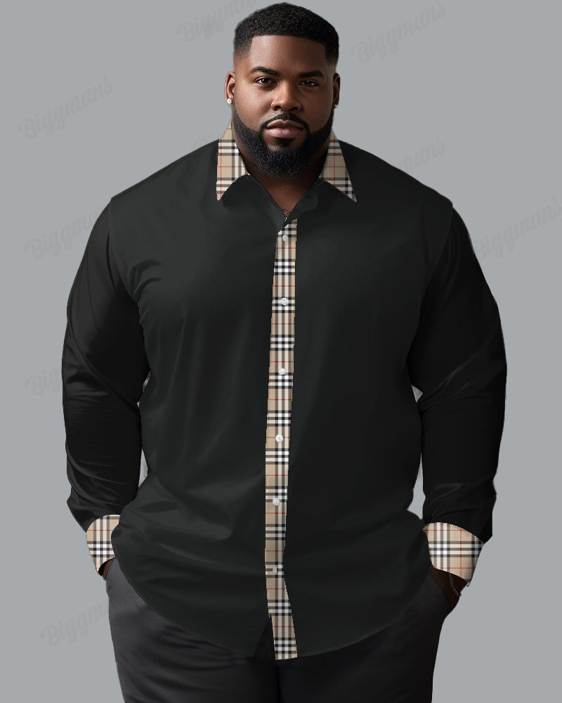 Big & Tall Streetwear Long Sleeve Shirt for big men view 1