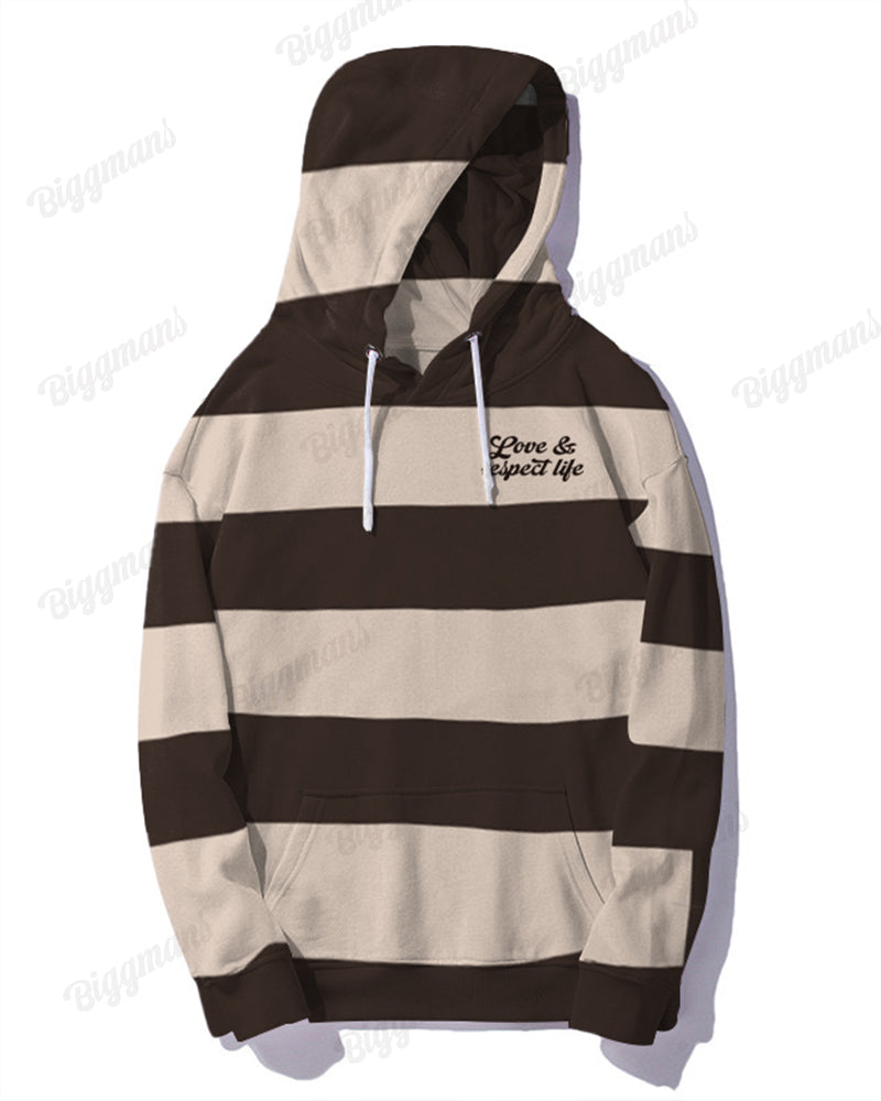 Big & Tall Striped Hoodie for big men view 2