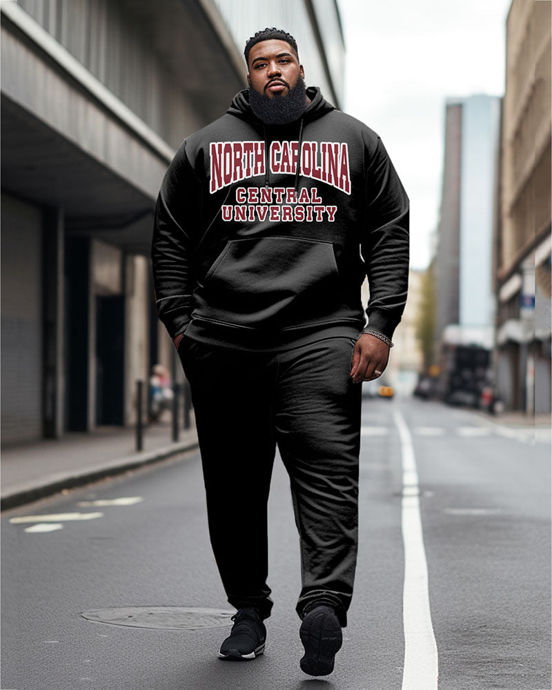 Big & Tall Graphic Hoodie Sweatpants Set for big men view 4