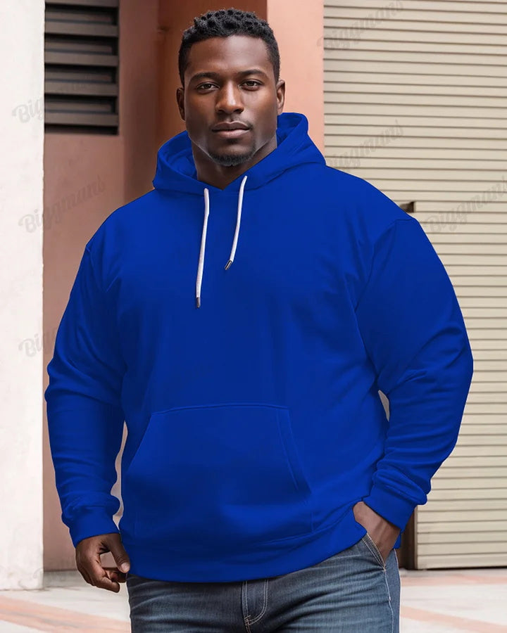 Big & Tall Solid Color Hoodie for big men view 10