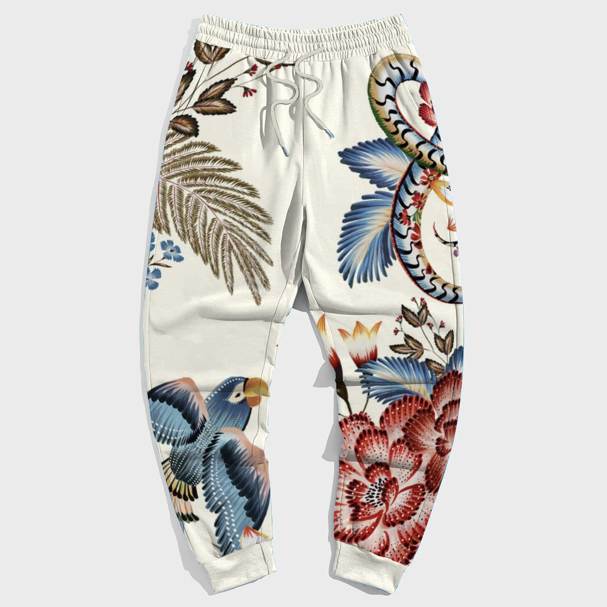 Big & Tall Floral Athletic Streetwear Pants for big men