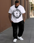 Big & Tall Graphic Streetwear T-Shirt Pants Set for big men view 1