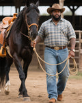 Big & Tall Blue Western Denim Jeans for big men view 1