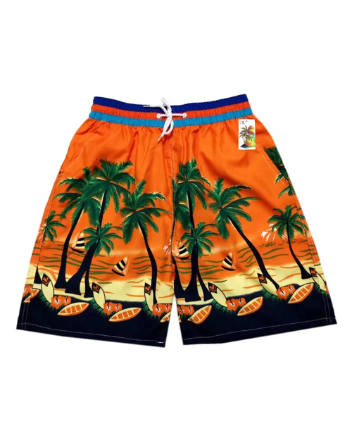 Big & Tall Hawaiian Gradient Plaid Shorts for big men