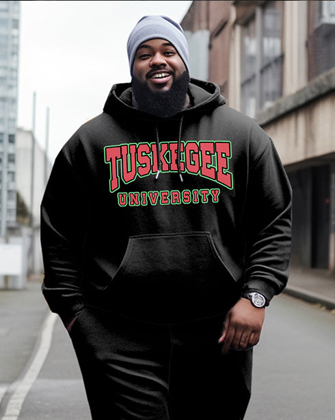Big & Tall Graphic Hoodie Sweatpants Set for big men view 2