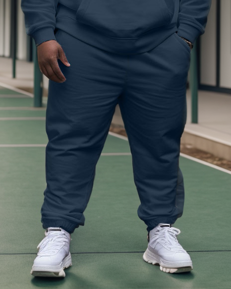 Big & Tall Graphic Hoodie Sweatpants Set for big men view 3