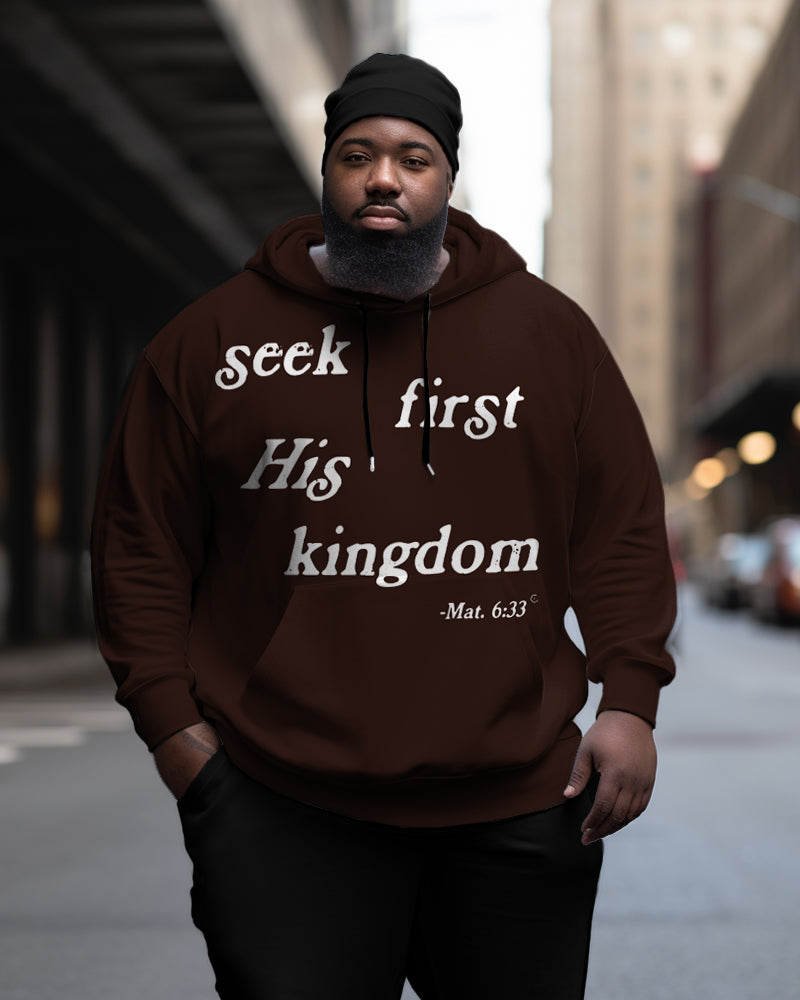 Big & Tall Graphic Streetwear Hoodie for big men