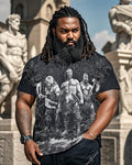 Big & Tall Black Streetwear T-Shirt for big men view 1