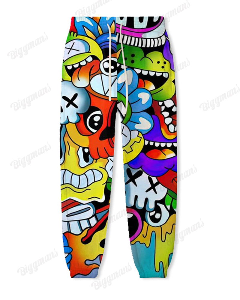 Big & Tall Streetwear Hoodie Sweatpants Set for big men view 5