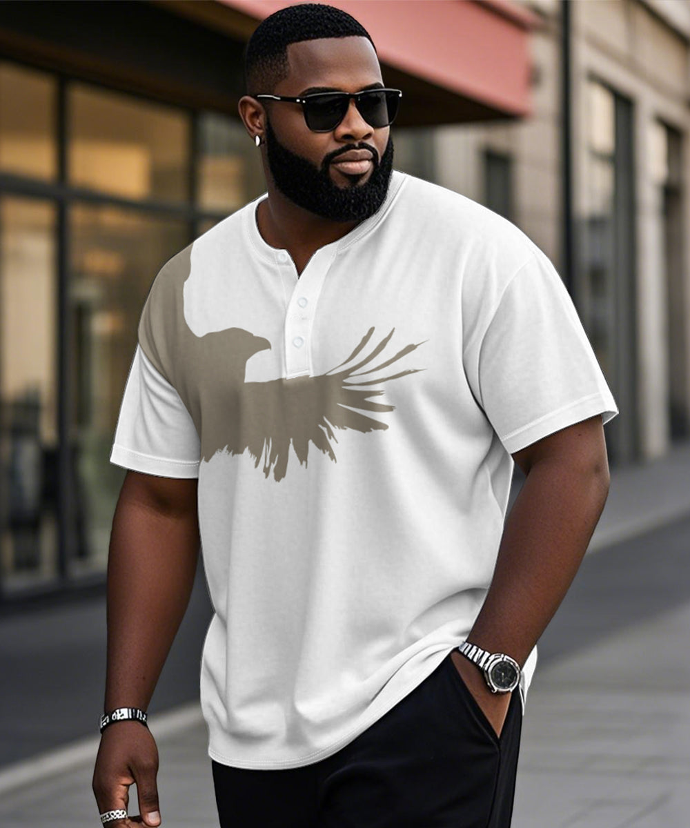 Big & Tall White Graphic T-Shirt for big men view 1