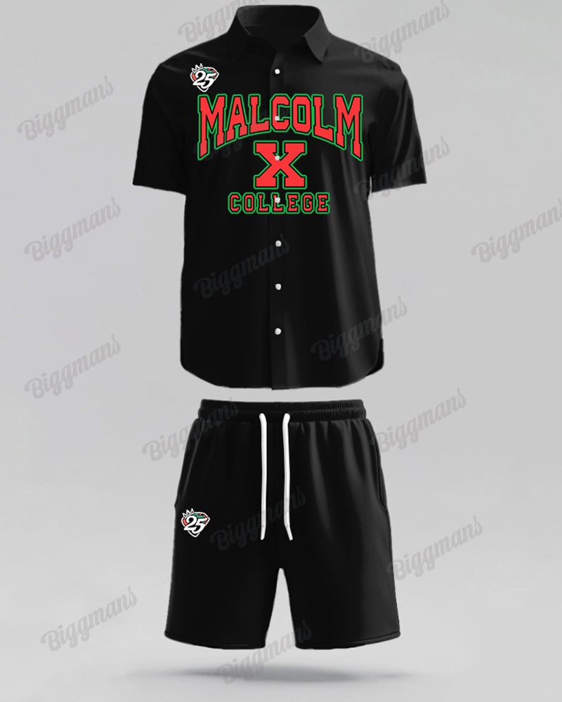 Big & Tall Graphic T-Shirt Shorts Set for big men view 2